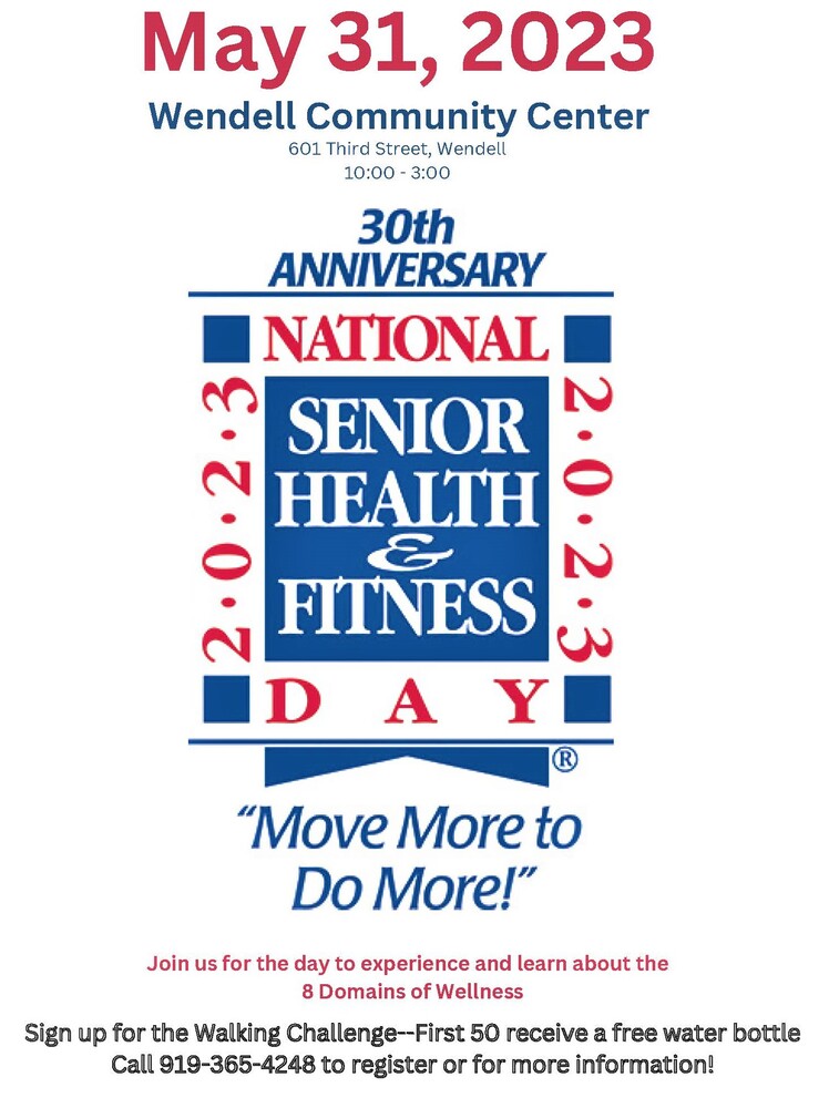 Information about a Senior Health and Fitness Day event 