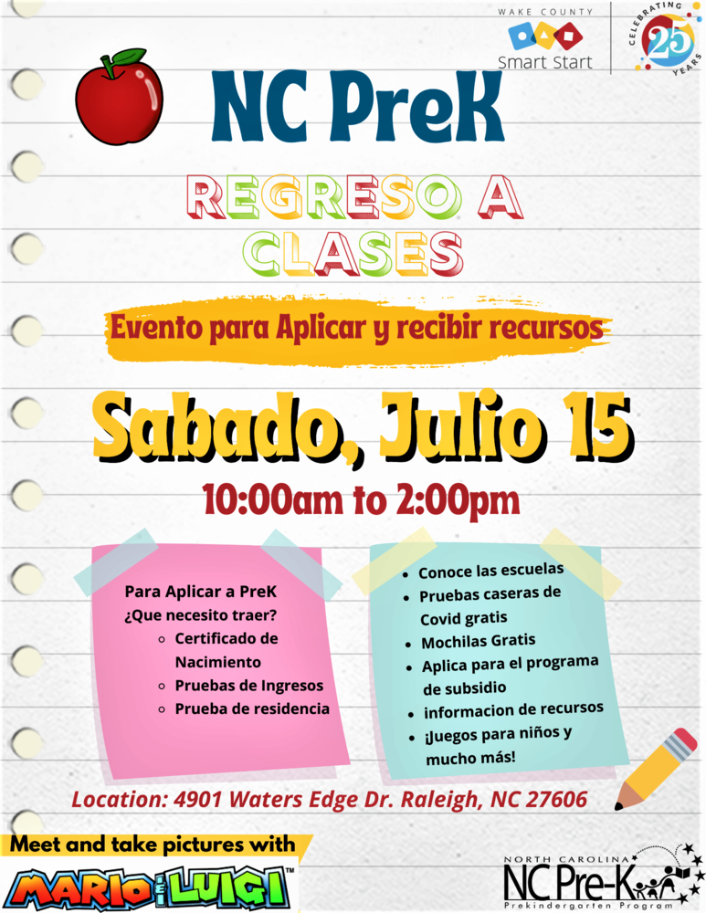 Spanish information regarding prek for young children