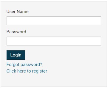 Rent Cafe log in page with Username and Password fields.