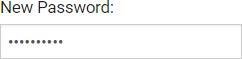 New password field.