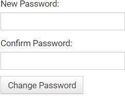 Reset password screen, with new password and confirm password fields.