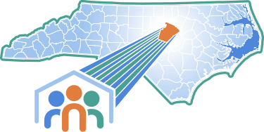 Map showing Wake County Housing Authority in the state of North Carolina